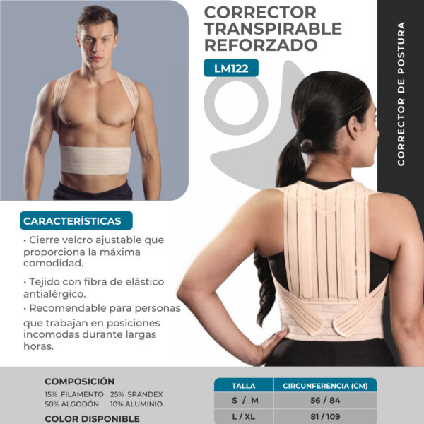 Corrector transpirable reforzado