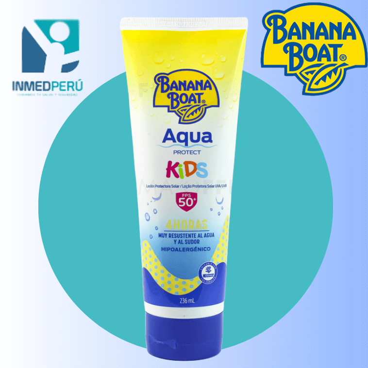 Bloqueador Banana Boat Aqua Protect Kids SPF 50 en 170 G y 236 ML