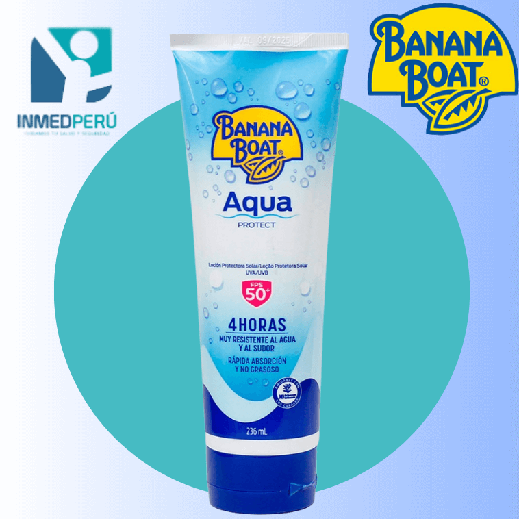 Bloqueador Banana Boat Aqua Protect SPF 50 en 170 G y 236 ML