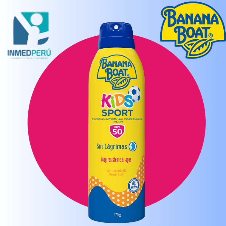 Bloqueador Banana Boat Sport Kids SPF 50 en 60 ML y 170 G