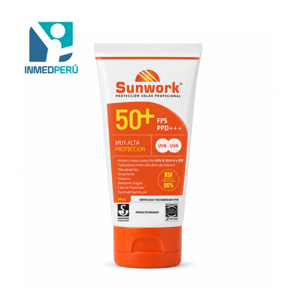 Protector Solar Sunwork FPS 50+ 50ML