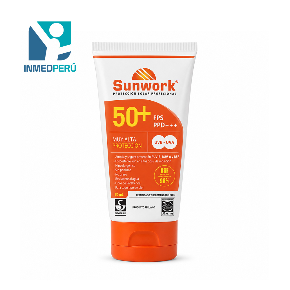 Protector Solar Sunwork FPS 50+ 50ML